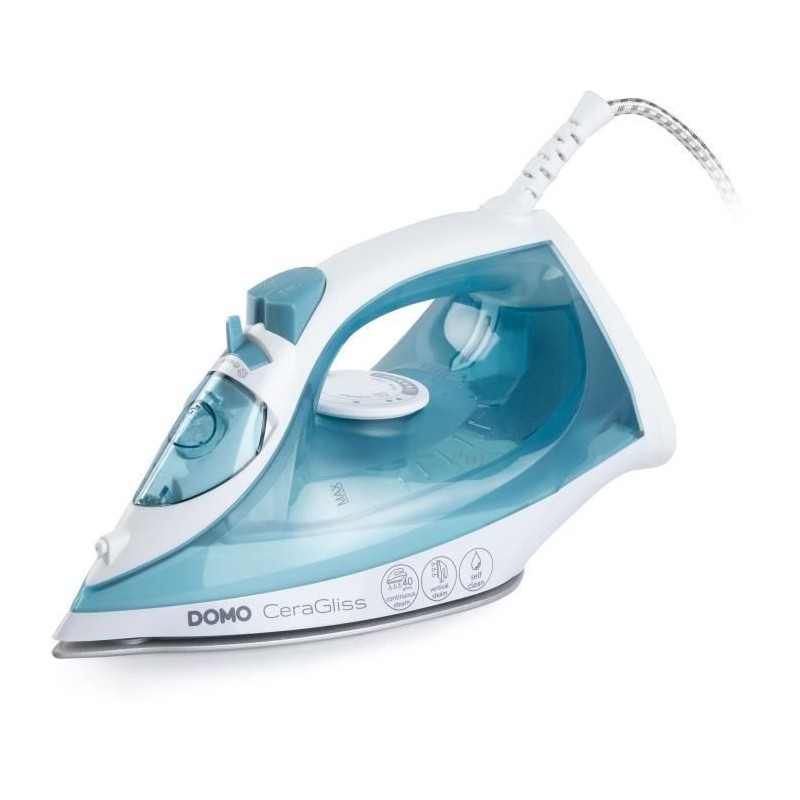 Steam iron - DOMO - DO7060S CeraGliss - 2400 W - 40 g/min - 320 ml - B