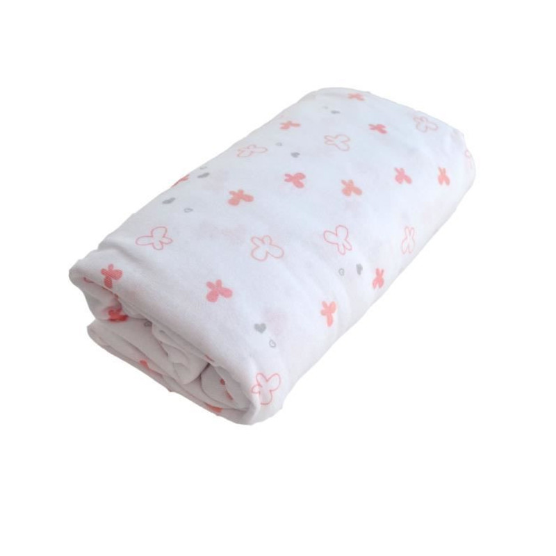 SOFT NID Fitted Sheet Rabbit Print - 60x120 Cm