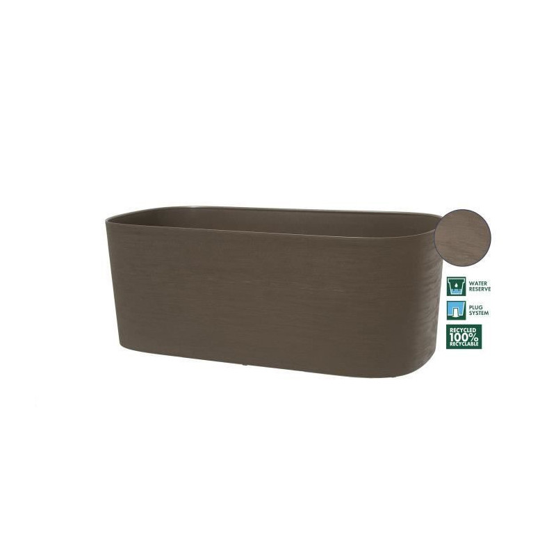 Planter with water reserve - GARDEN ID Respect - Taupe 50 x 17 cm - 10