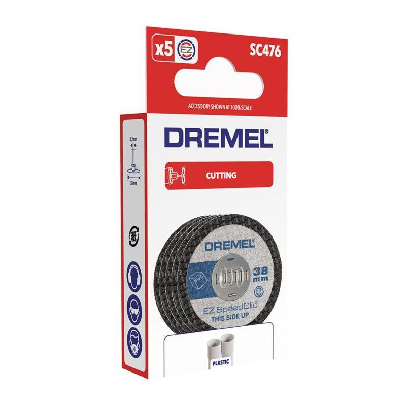 Set of 5 Dremel S476 EZ Speedclic discs (Ø 38mm, thickness 1.2mm to c