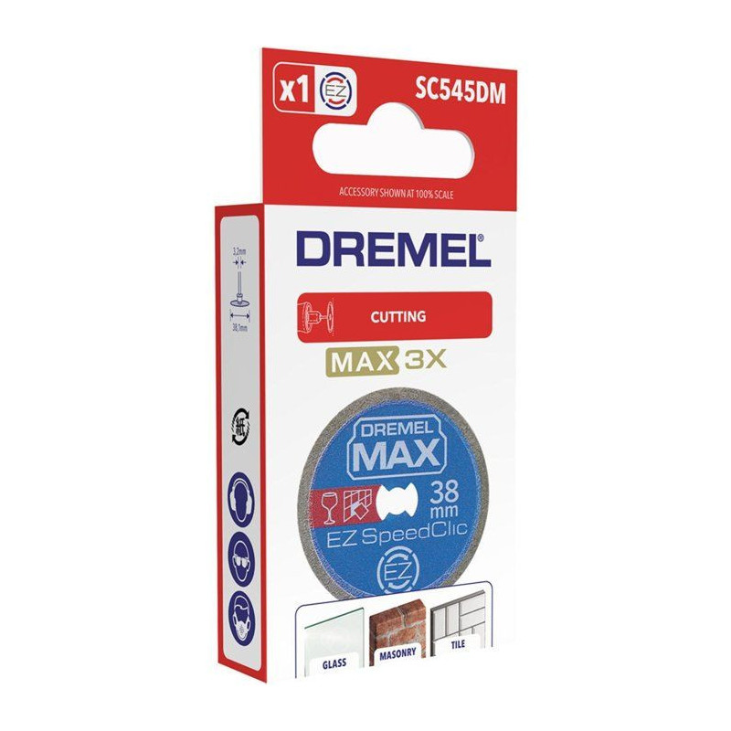 High longevity diamond disc EZ Speedclic Dremel Max S545 - Ø38mm hard