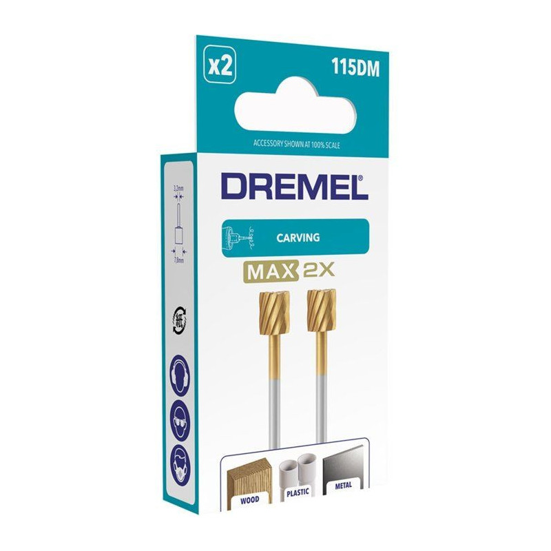 Set of 2 high longevity steel strawberries Dremel Max 115 - Ø 7.8mm c