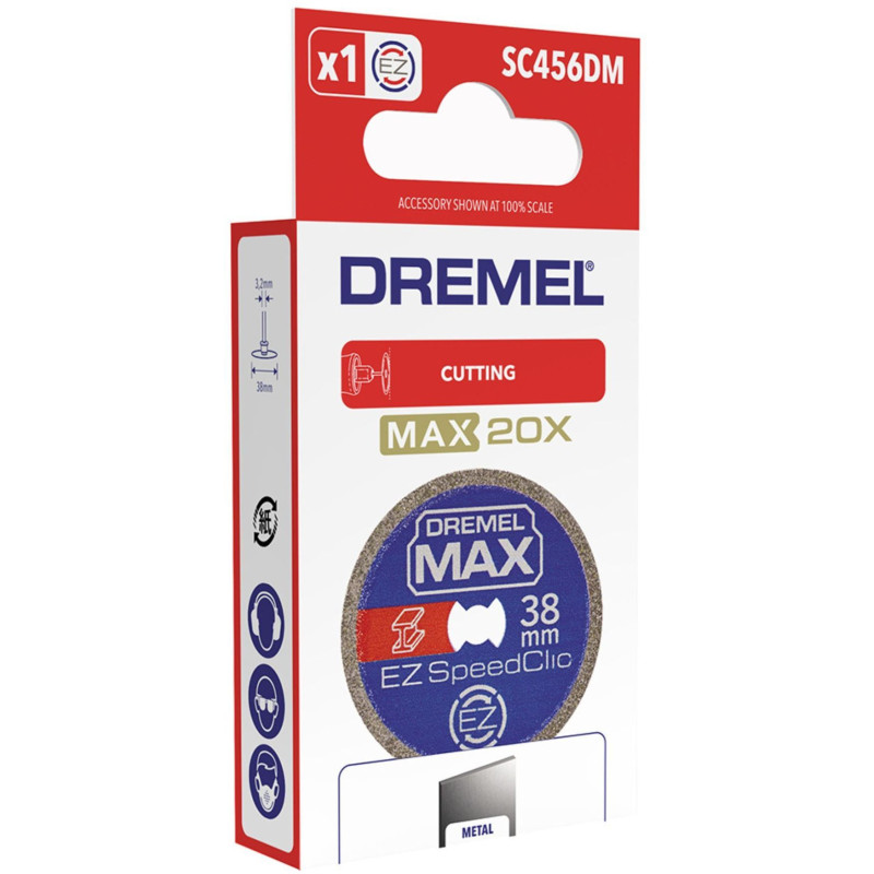 High loud cutting disc ez speedclic dremel max S456 - Ø38mm for metal