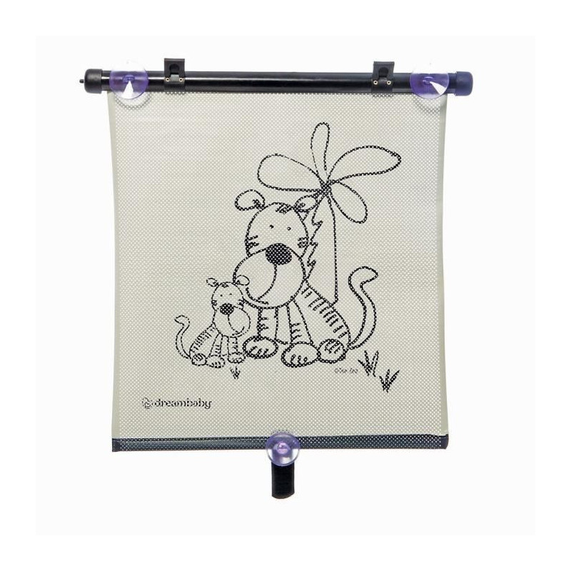 Car Window Roller Blind - DREAMBABY - Double Sided Zebra & Tiger Print