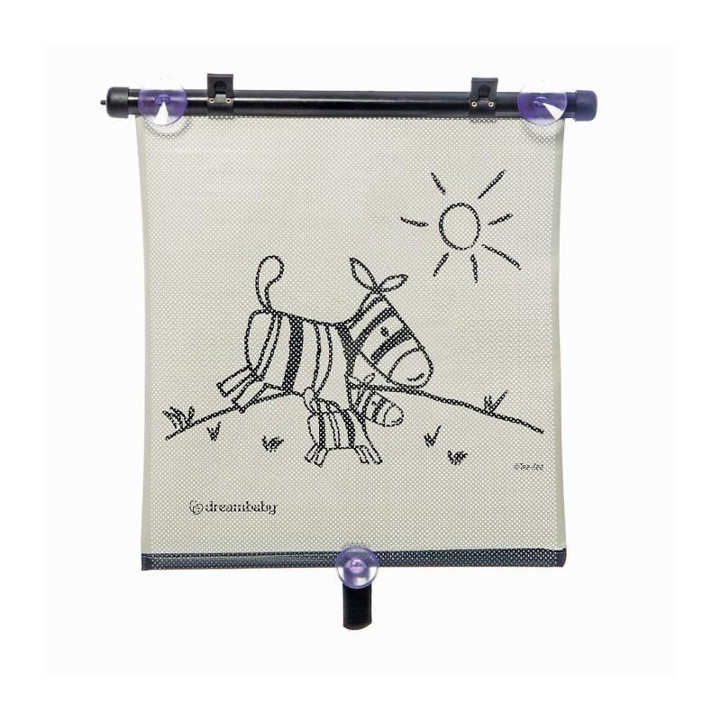 Car Window Roller Blind - DREAMBABY - Double Sided Zebra & Tiger Print