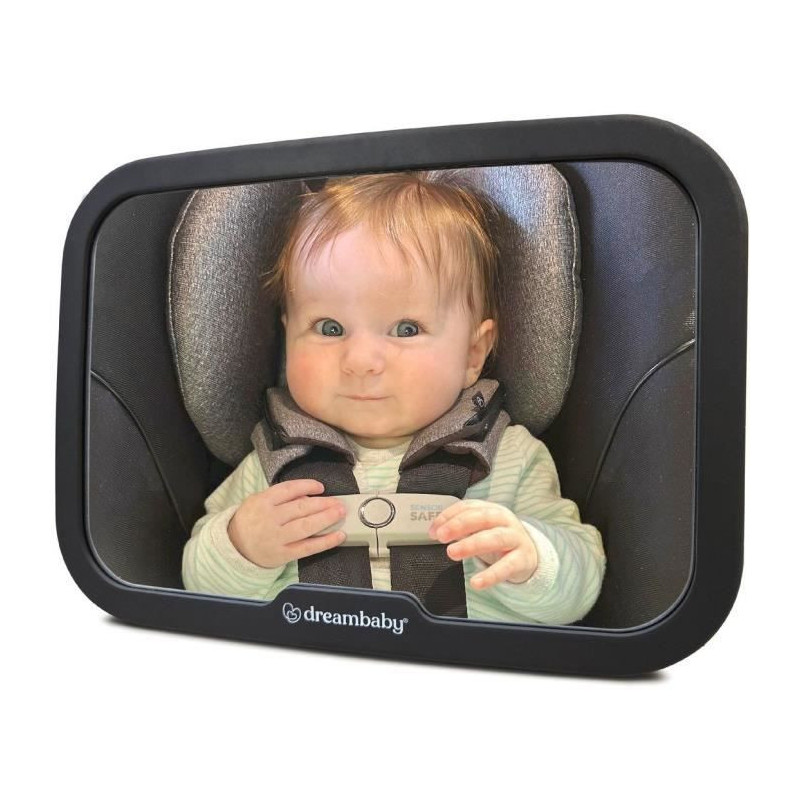 Large rectangular rearview mirror - DREAMBABY - Adjustable for rear se