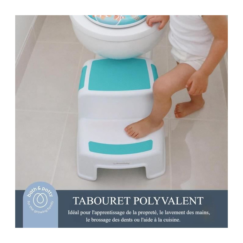 Step stool - DREAMBABY - 2 UP - Non-slip and textured - Up to 80 kg fo