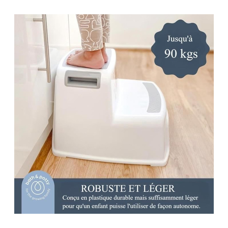 Step stool - DREAMBABY - 2 Up - Non-slip and textured - Up to 80 kg fo