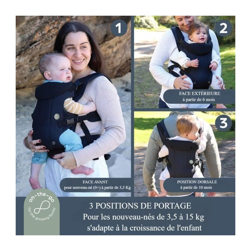 Adjustable 3-1 Baby Carrier - DREAMBABY - JOURNEY - Comfortable and Ve