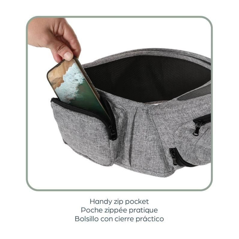 Baby Carrier - Hip Seat - DREAMBABY - Up & Go - Grey