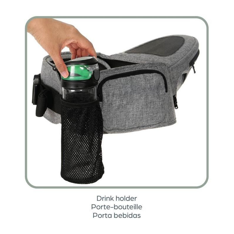 Baby Carrier - Hip Seat - DREAMBABY - Up & Go - Grey