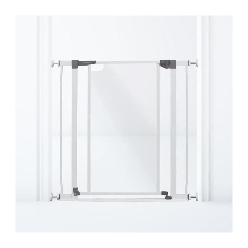 DREAMBABY Clear Panel Safety Gate - Hold-open Function - Anti-fall Bot