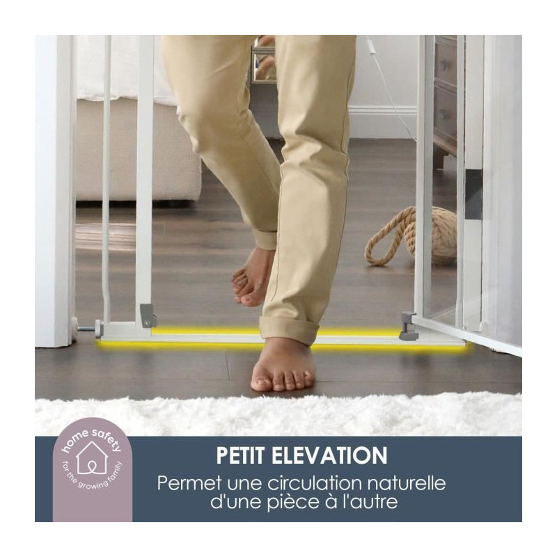 DREAMBABY Clear Panel Safety Gate - Hold-open Function - Anti-fall Bot