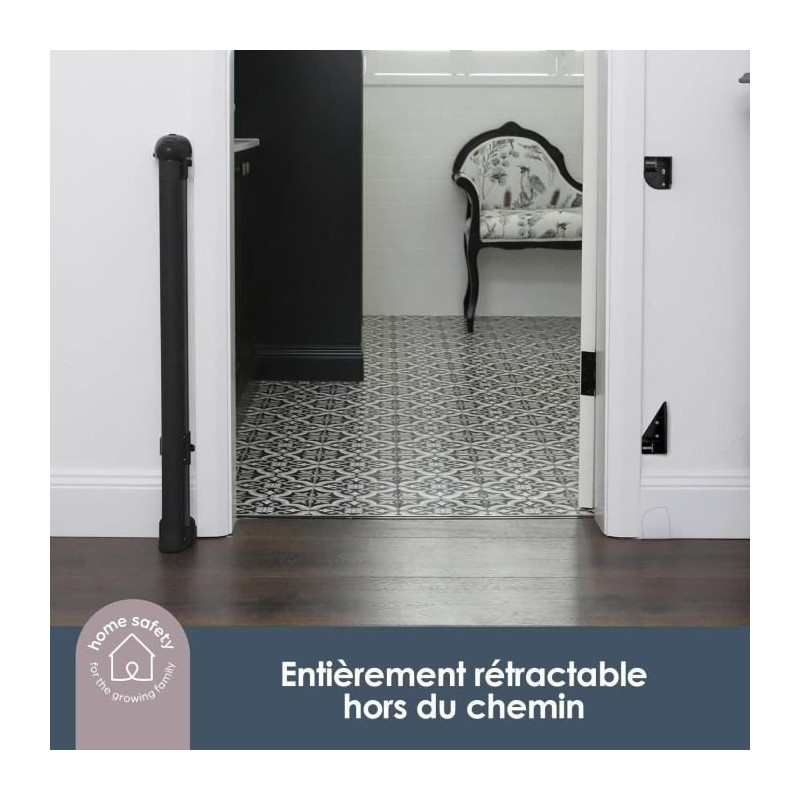 Extra high retractable safety barrier - DREAMBABY - 60 to 140 cm H90 c