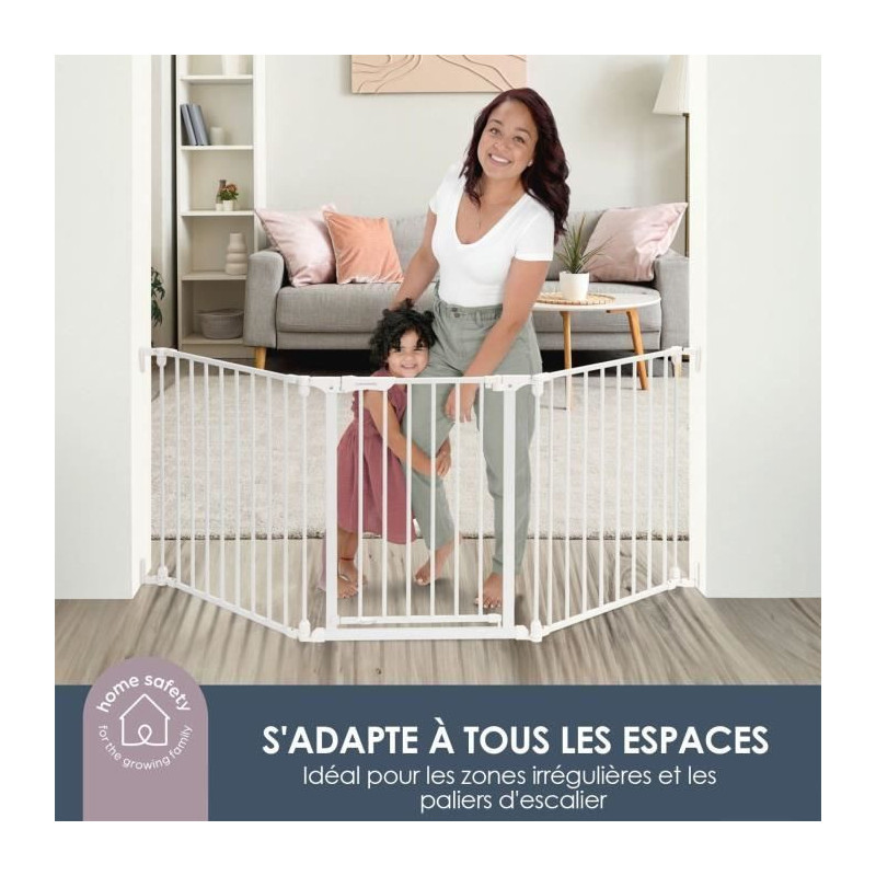 Child safety gate - Discovery 3 - DREAMBABY - 74.5 cm to 1.95 cm - Whi