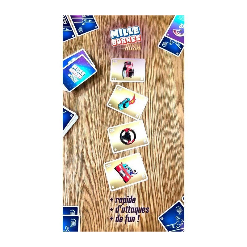 MILLE BORNES RUSH card game - DUJARDIN - For 2 players or more - From