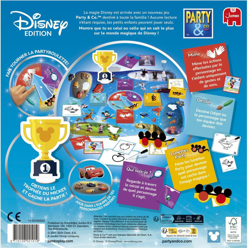 PARTY & CO Disney - Board game - DUJARDIN - Challenges around the Disn