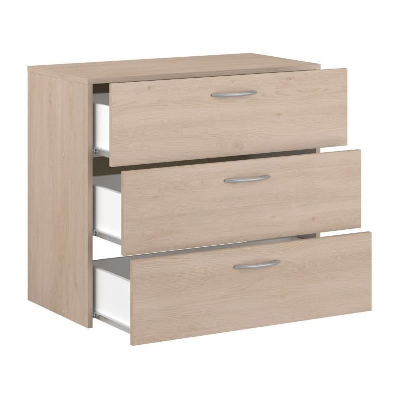 Chest of drawers - EASY LIFE - 3 drawers - Oak - 78.2 x 69.3 x 40.8 -