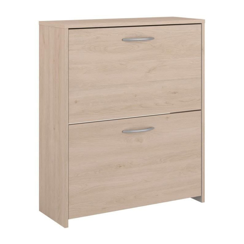 Shoe cabinet with 2 flaps - EASY LIFE - Oak - 66.5 x 78.5 x 25.1 - PAR