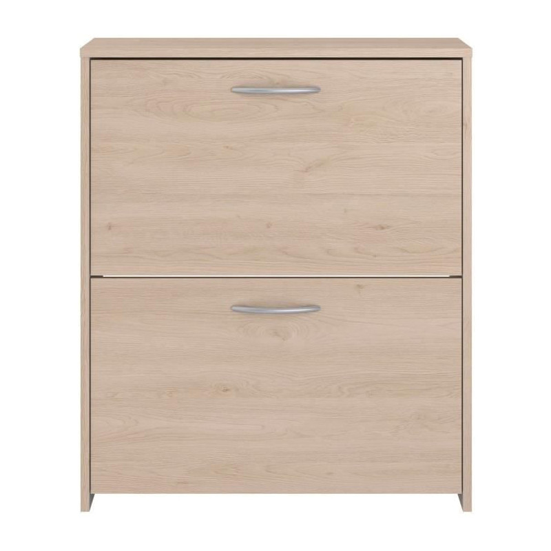 Shoe cabinet with 2 flaps - EASY LIFE - Oak - 66.5 x 78.5 x 25.1 - PAR