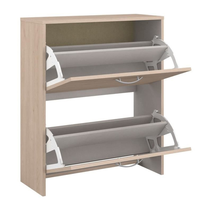 Shoe cabinet with 2 flaps - EASY LIFE - Oak - 66.5 x 78.5 x 25.1 - PAR