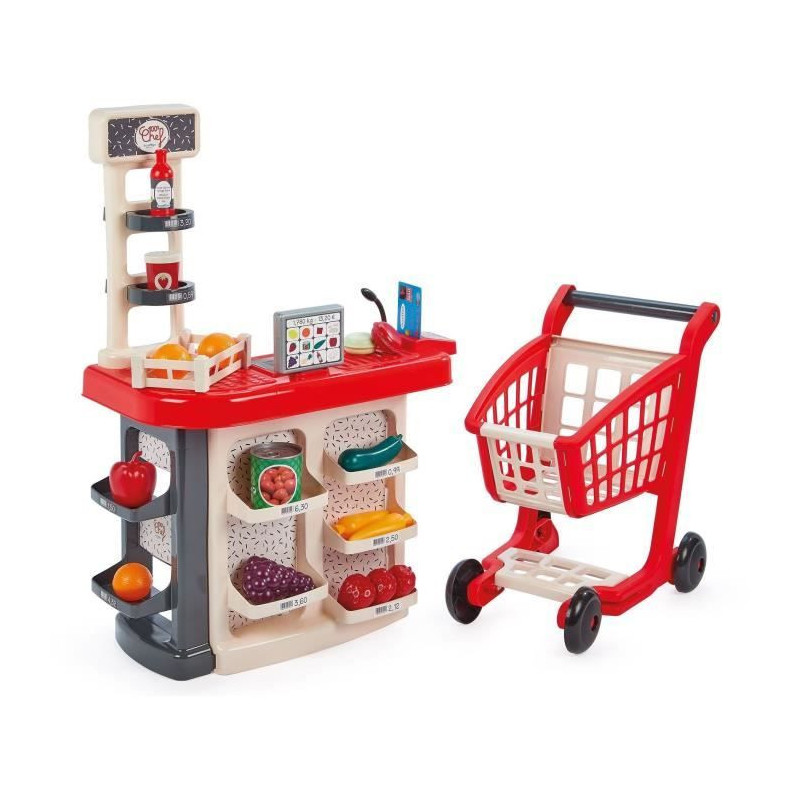 Checkout + trolley - ECOIFFIER - 1676 - A real little store