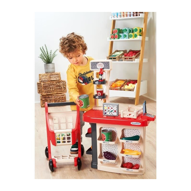 Checkout + trolley - ECOIFFIER - 1676 - A real little store
