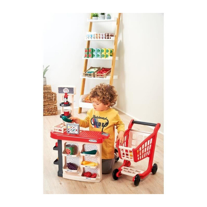 Checkout + trolley - ECOIFFIER - 1676 - A real little store
