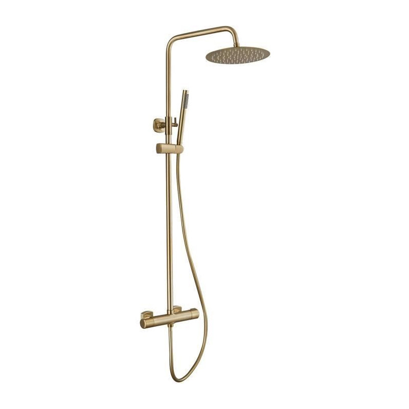 Shower column with thermostatic tap - EDOUARD ROUSSEAU - DODDY - Brush