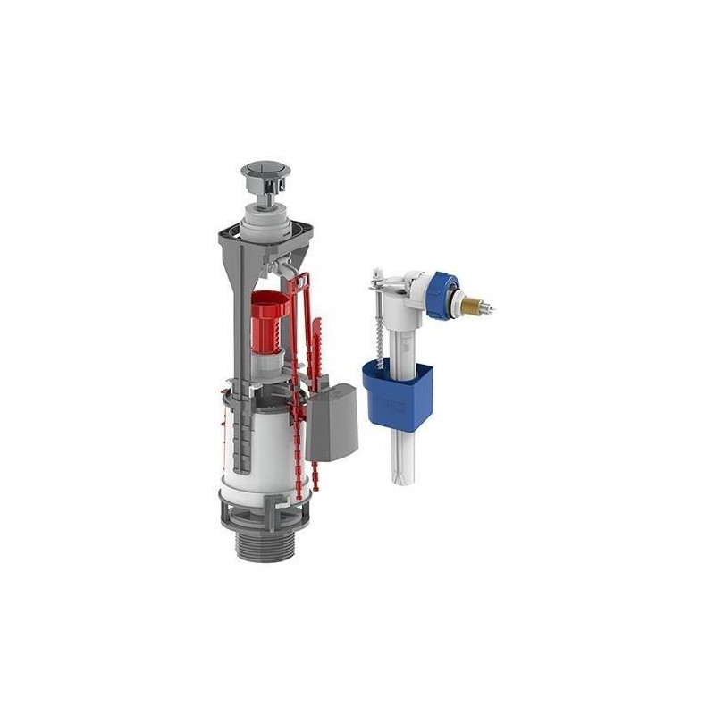 NF Push Mechanism Kit + NF Float Valve - EDOUARD ROUSSEAU - Chrome