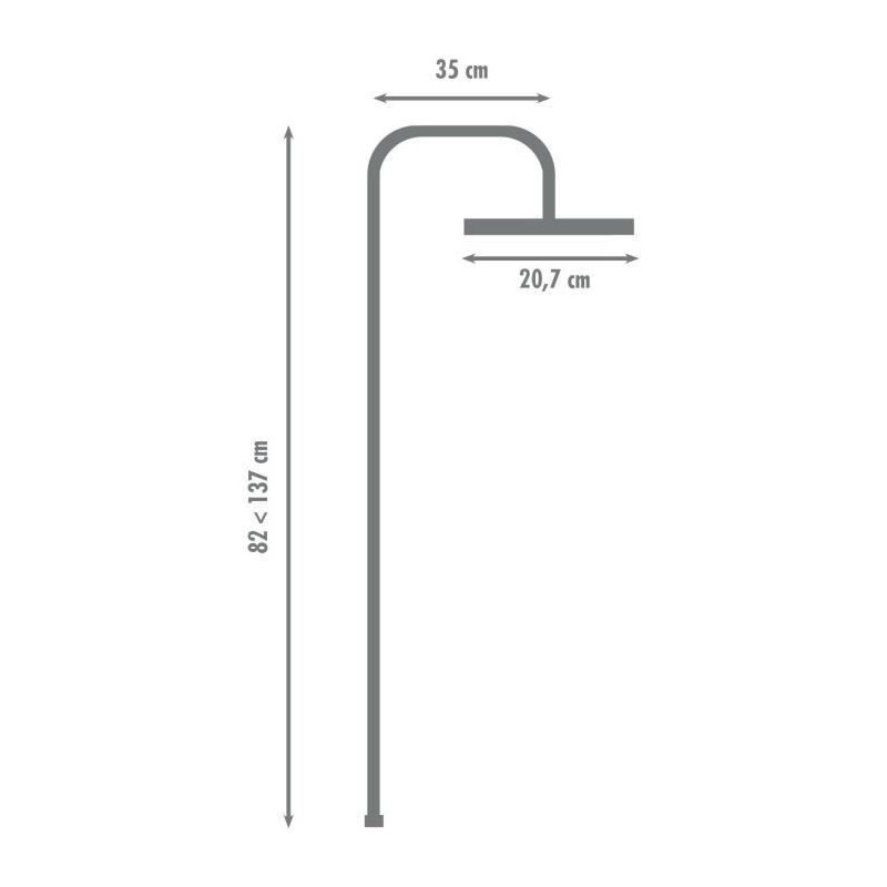 Shower column without taps - EDOUARD ROUSSEAU - HERA - Black