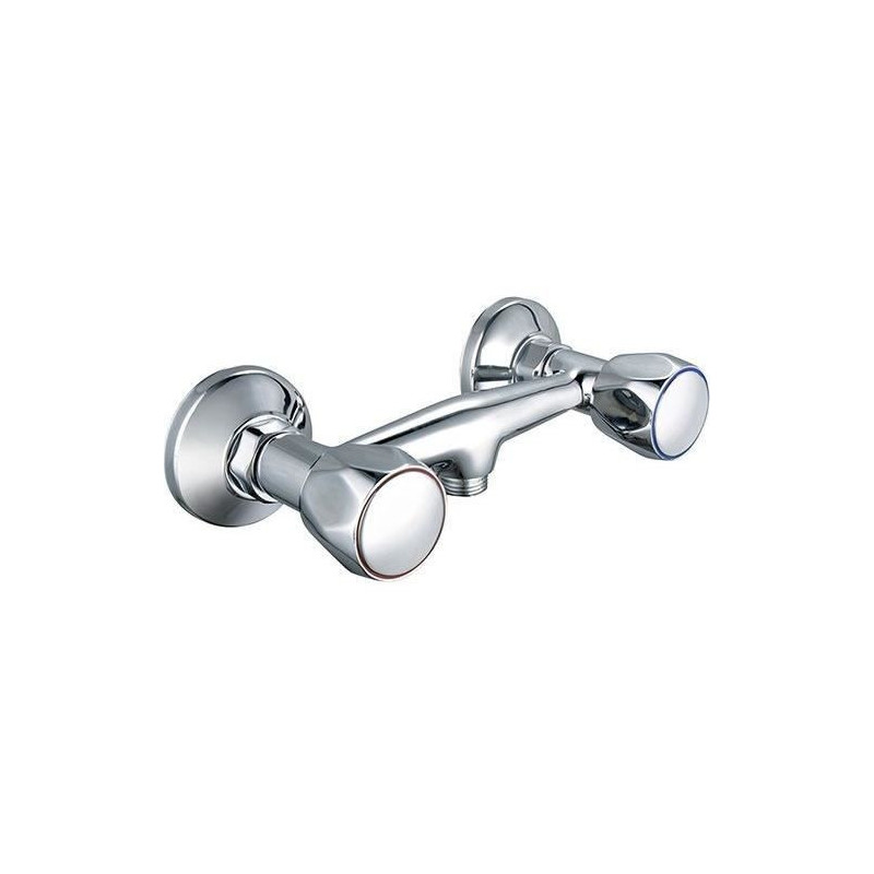 Shower mixer - EDOUARD ROUSSEAU - Konfort - Valve heads - Faceted meta