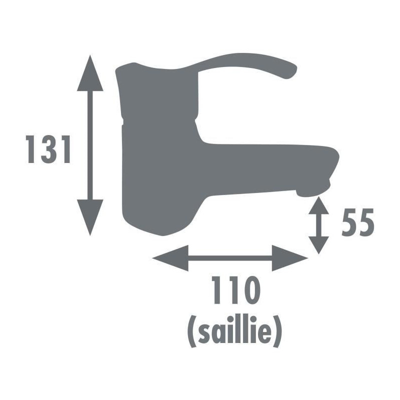 Basin mixer - EDOUARD ROUSSEAU - Nelson - Flow reducing aerator - Simp