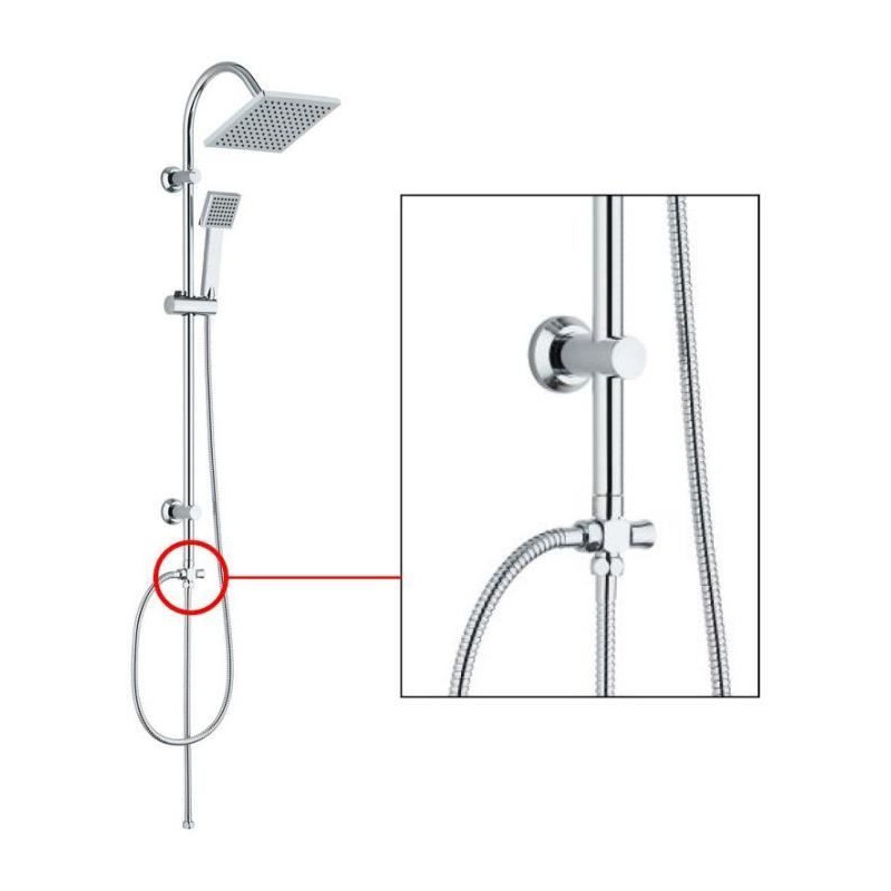 Shower column diverter and connector - Standard - EDOUARD ROUSSEAU - C