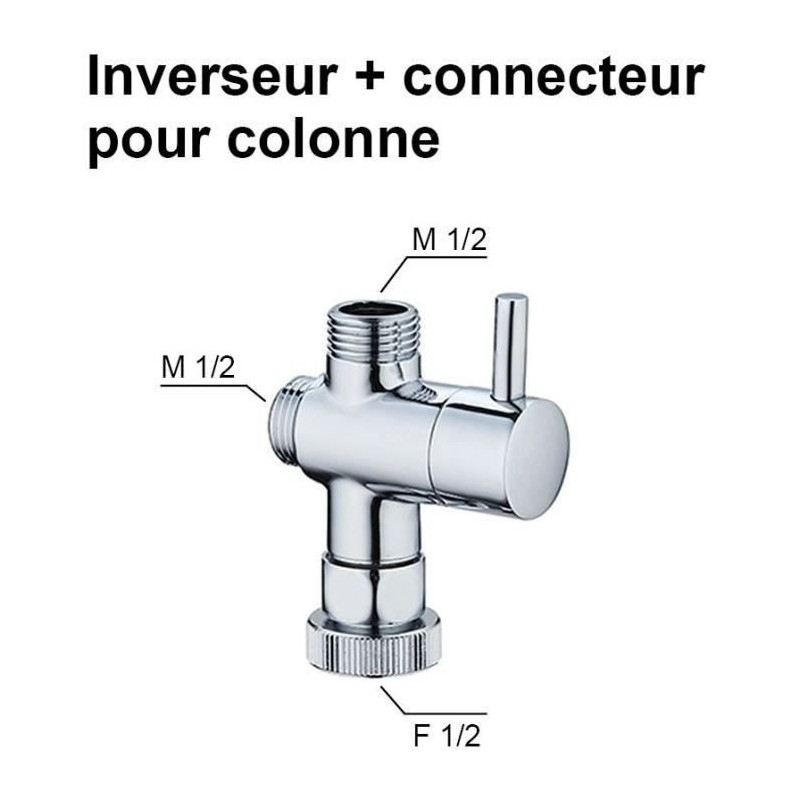 Shower column diverter and connector - Standard - EDOUARD ROUSSEAU - C