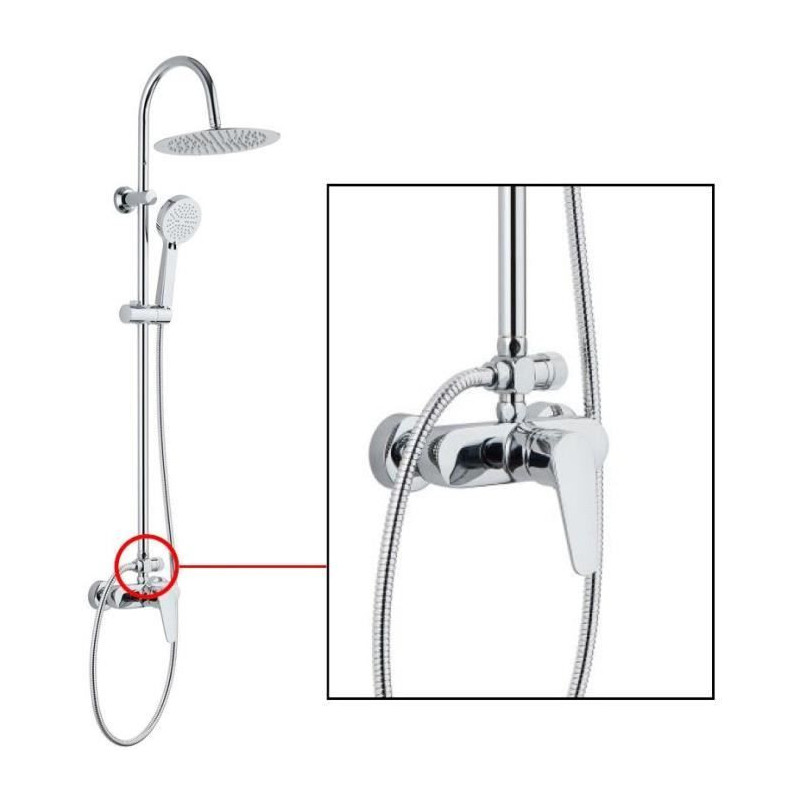 Shower column diverter and connector - Standard - EDOUARD ROUSSEAU - C