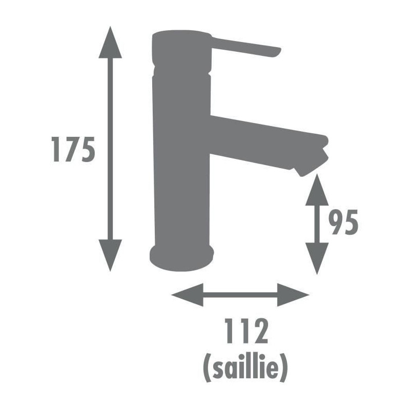 Washbasin mixer - EDOUARD ROUSSEAU - Dower - Ceramic cartridge Ø 35 m