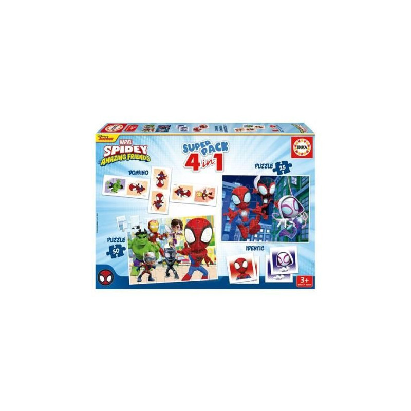 2 basic educational games and 2 puzzles - EDUCA - Educa Superpack Spid