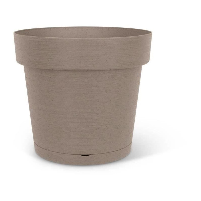 Water reserve pot - GARDEN ID Glamour - Taupe 40 cm - Grainy surface -