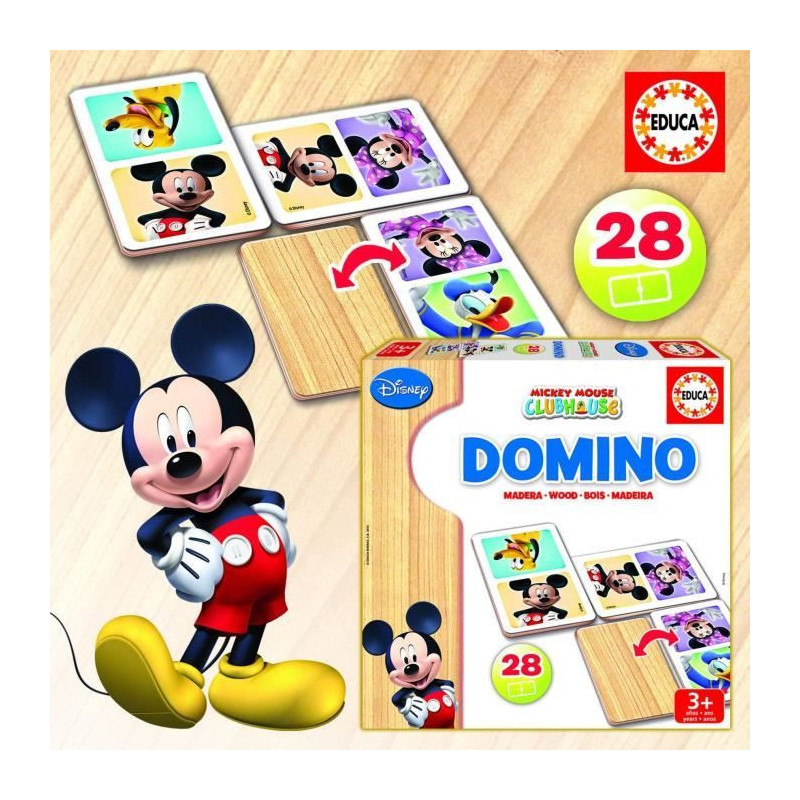 EDUCA - Mickey wooden domino