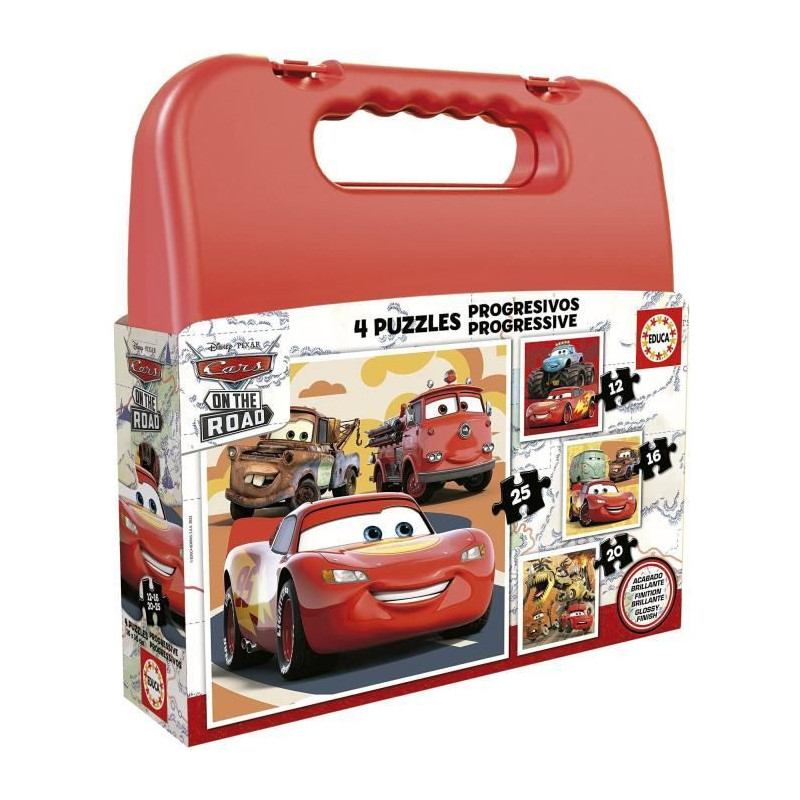 CARS - Malette of 4 progressive puzzles