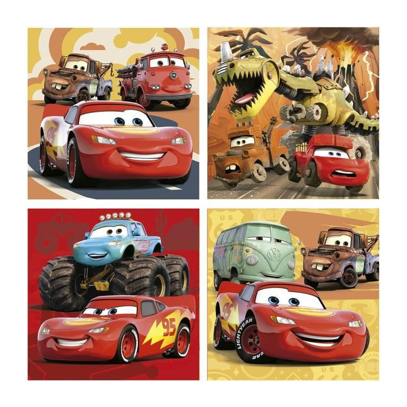 CARS - Malette of 4 progressive puzzles