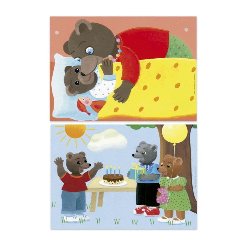 Puzzle - EDUCA - Little Brown Bear: Set of 2 puzzles of 20 pieces for