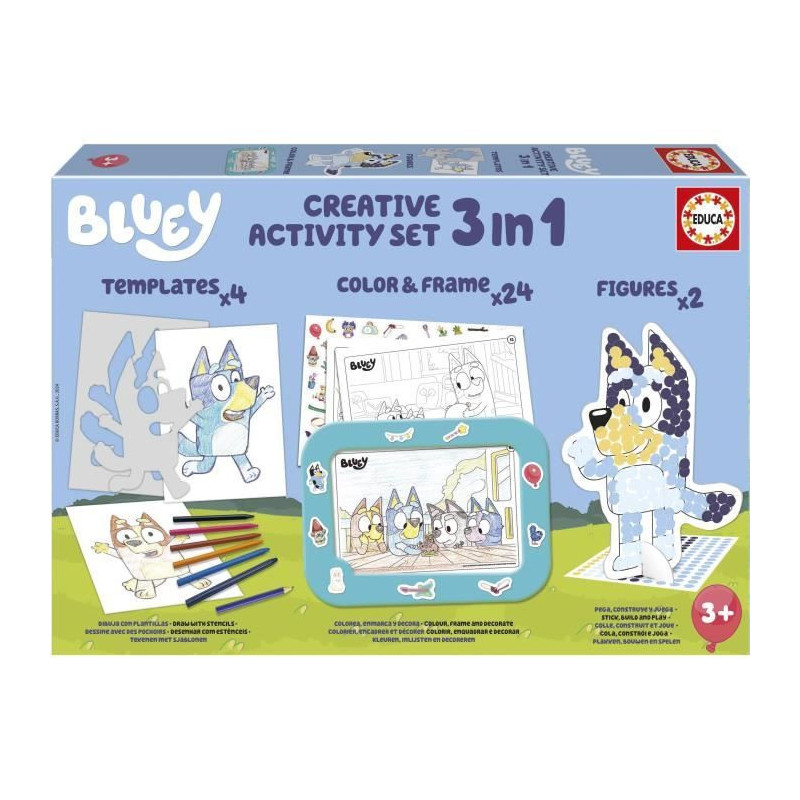 Creative set - EDUCA - Decoration and modeling of Bluey characters - 3