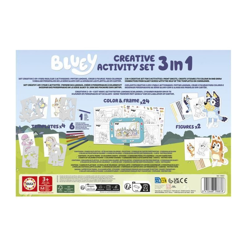 Creative set - EDUCA - Decoration and modeling of Bluey characters - 3