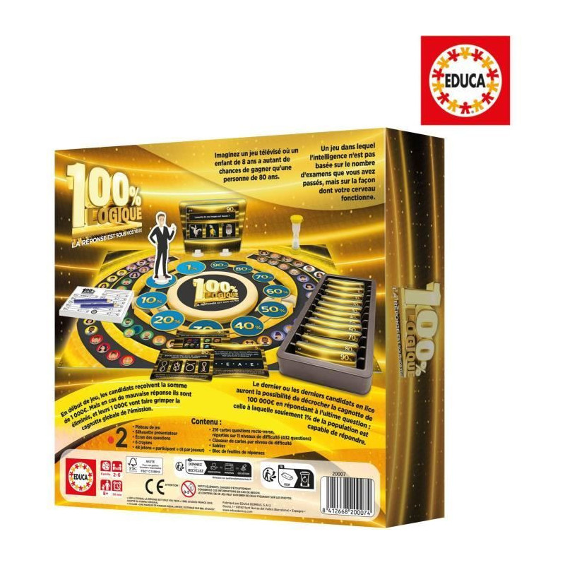 Board game - EDUCA - 100% Logic: The Answer is before your eyes - Adap