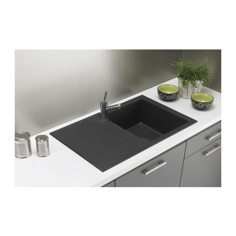 Stradour Sink Kitchen EXPECTRY 1 BAC + 1 ALAA DRAUTER - Resin - 81 x 5