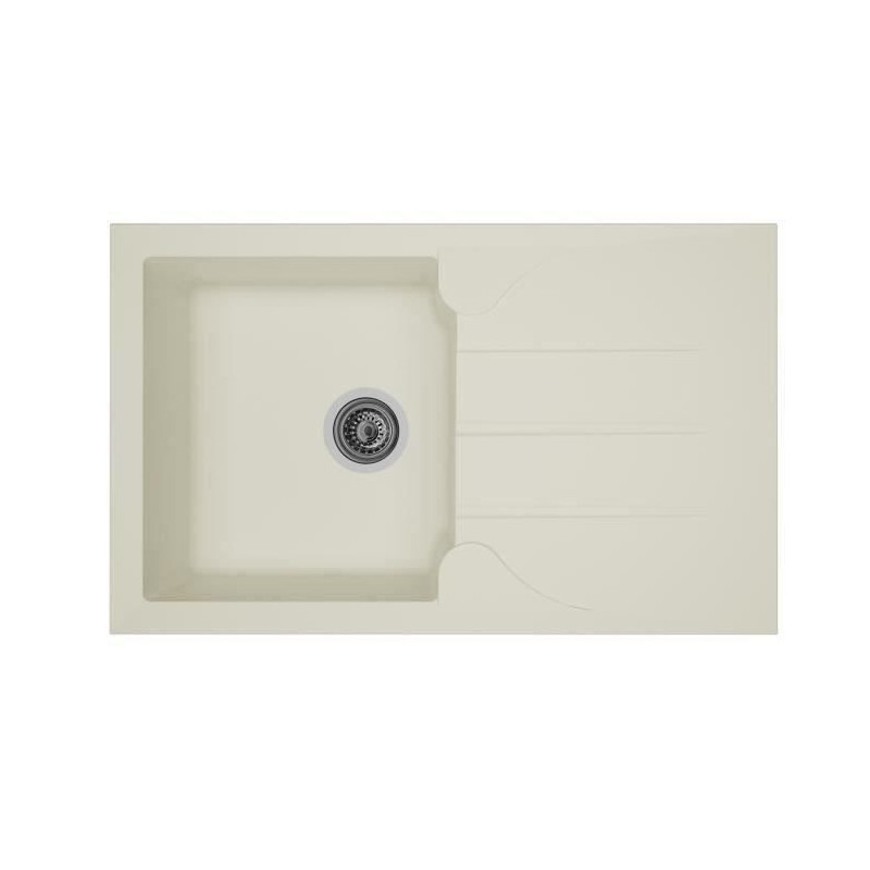 STRADOUR Built-in kitchen sink 1 bowl + 1 drainer Aloa - Resin - 81 x