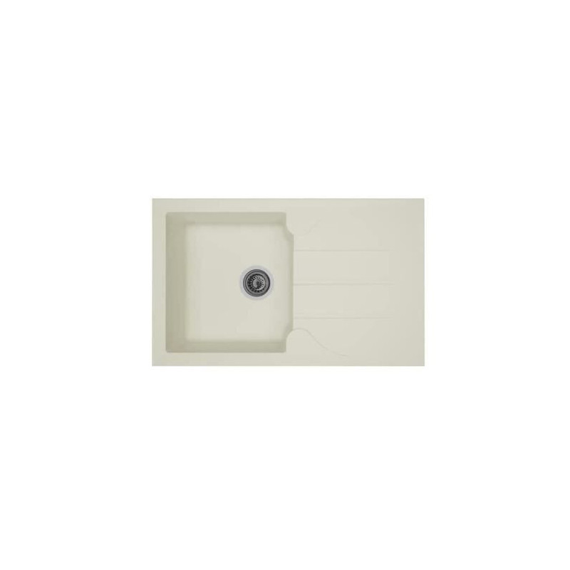 STRADOUR Built-in kitchen sink 1 bowl + 1 drainer Aloa - Resin - 81 x