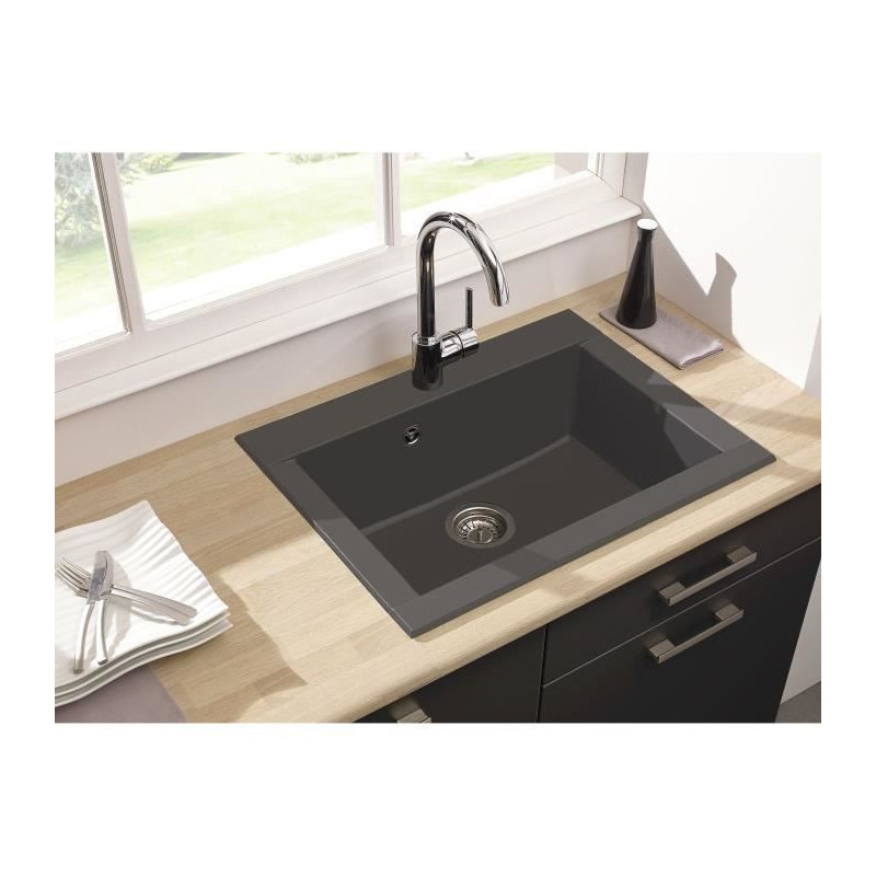 Stradour Sink Kitchen Builter 1 BAC WITHOUT HEXO DRAUTER - Resin - 66